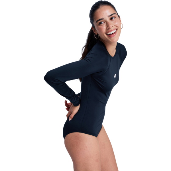 2026 Roxy Womens Essentials Long Sleeve Back Zip Surfsuit ERJWR03918 - Anthracite